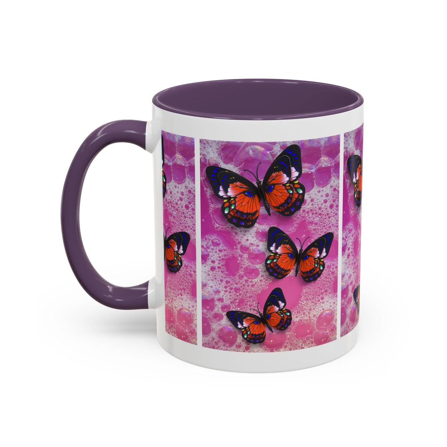 Happiness is a Cool Girl Butterfly Mug with Accent Handle | 2 sizes