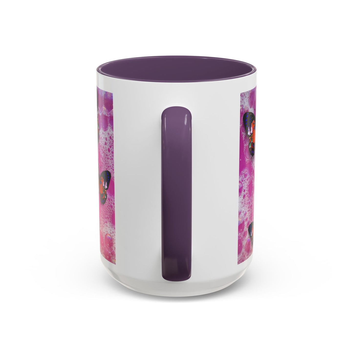Happiness is a Cool Girl Butterfly Mug with Accent Handle | 2 sizes