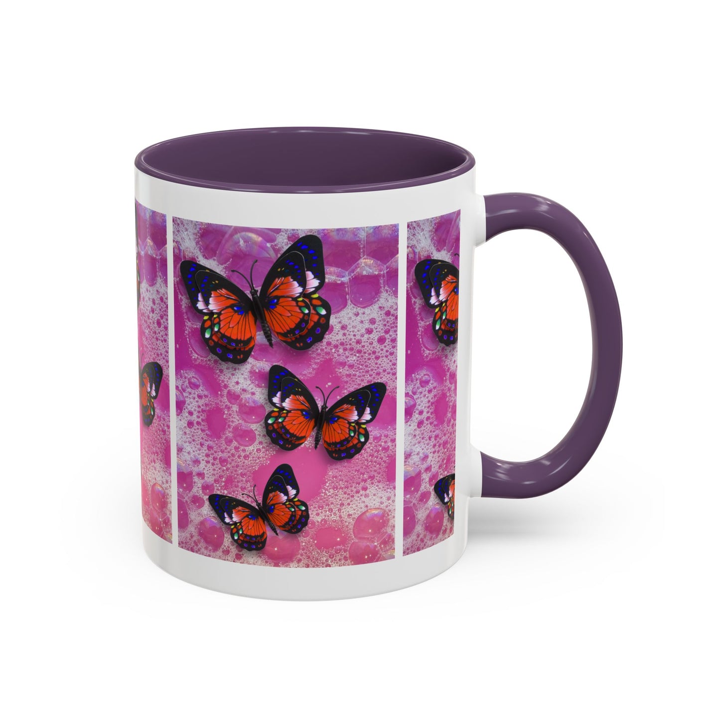 Happiness is a Cool Girl Butterfly Mug with Accent Handle | 2 sizes
