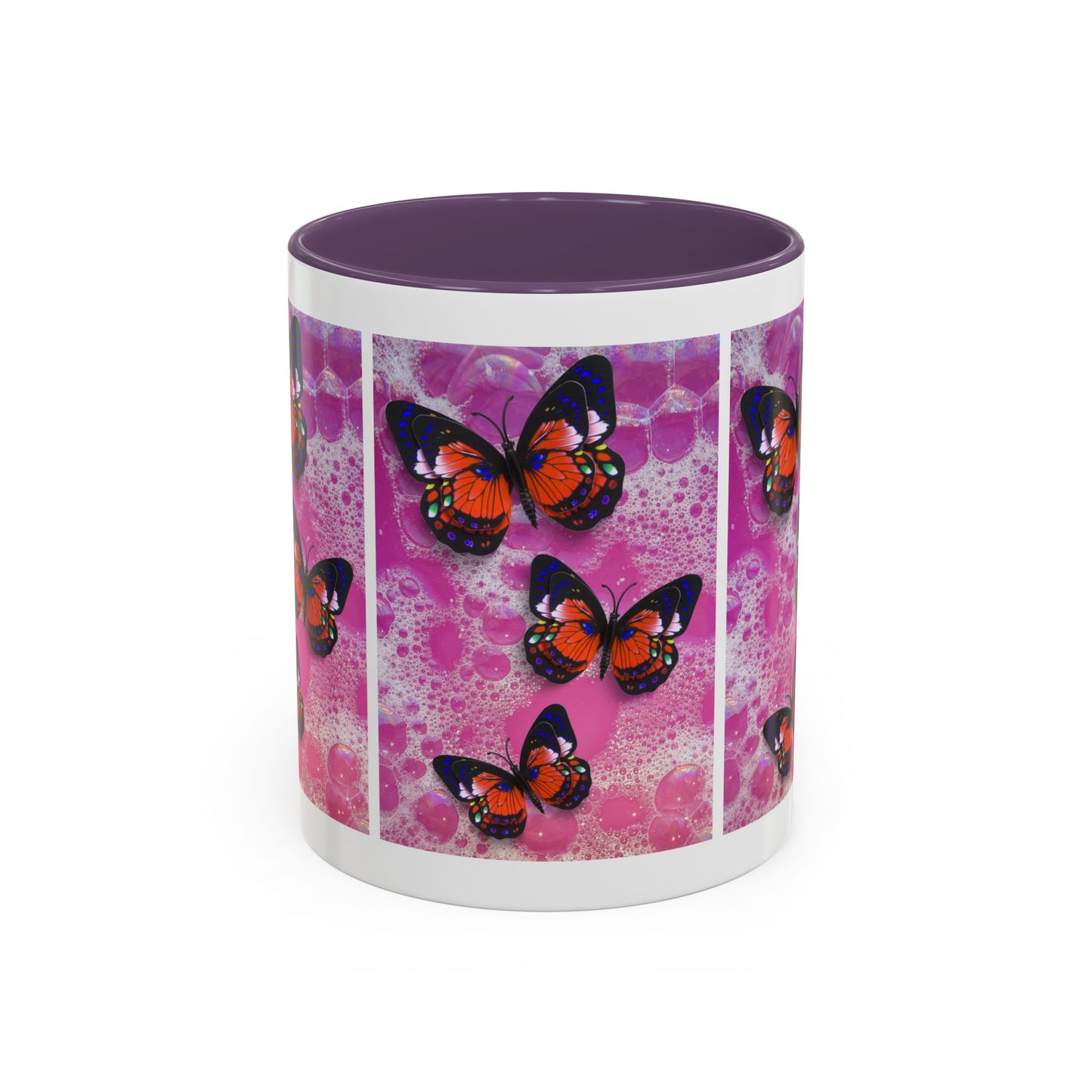 Happiness is a Cool Girl Butterfly Mug with Accent Handle | 2 sizes
