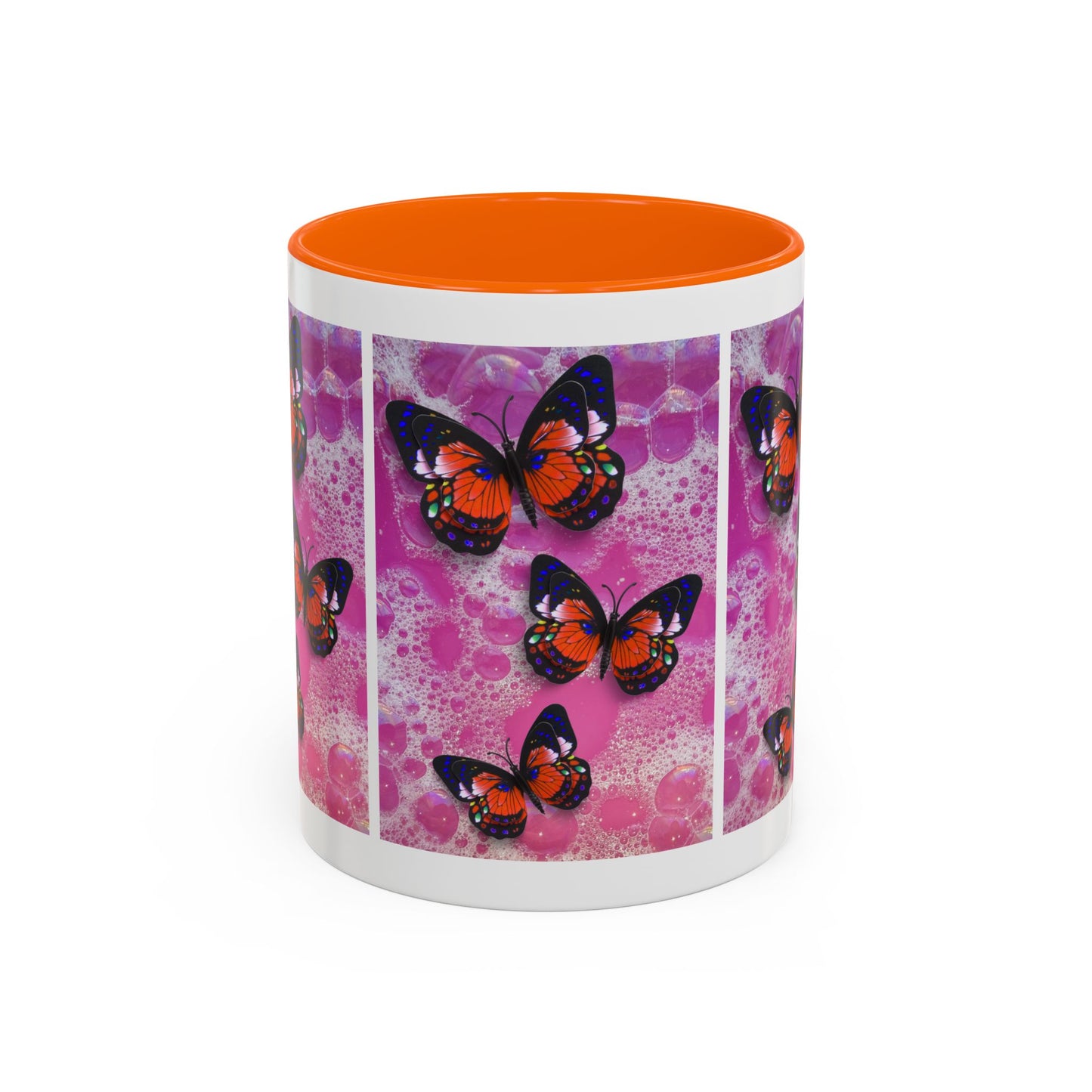 Happiness is a Cool Girl Butterfly Mug with Accent Handle | 2 sizes