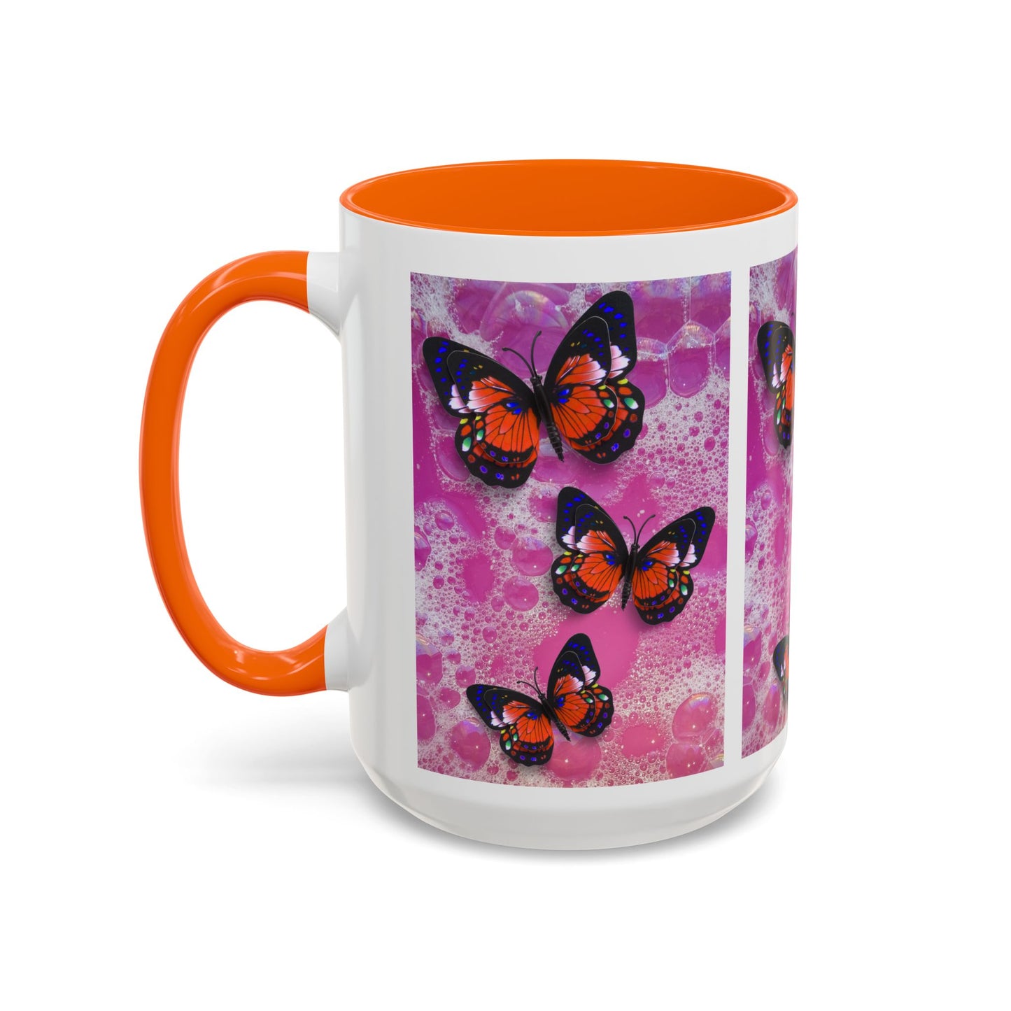 Happiness is a Cool Girl Butterfly Mug with Accent Handle | 2 sizes