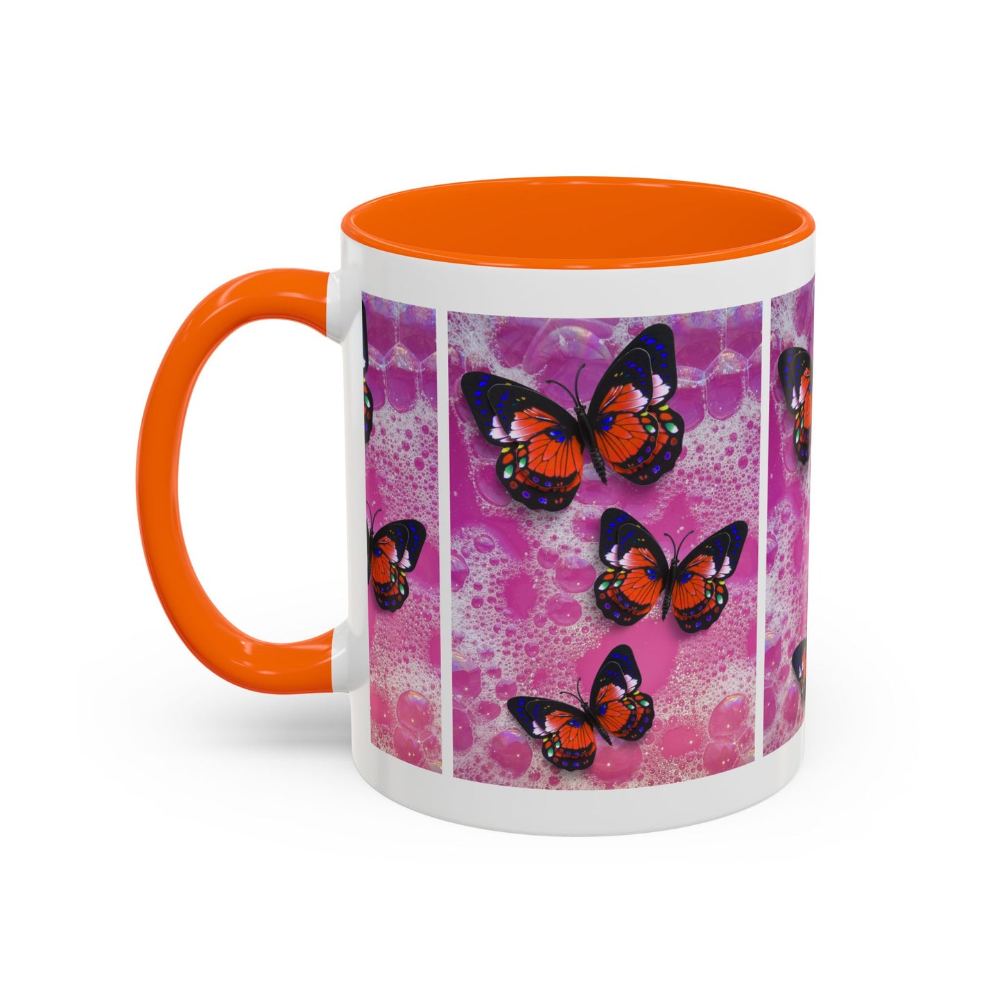 Happiness is a Cool Girl Butterfly Mug with Accent Handle | 2 sizes