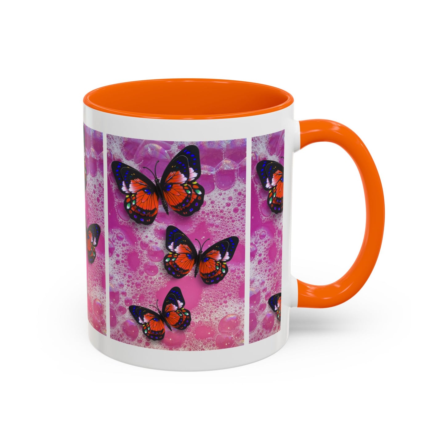 Happiness is a Cool Girl Butterfly Mug with Accent Handle | 2 sizes