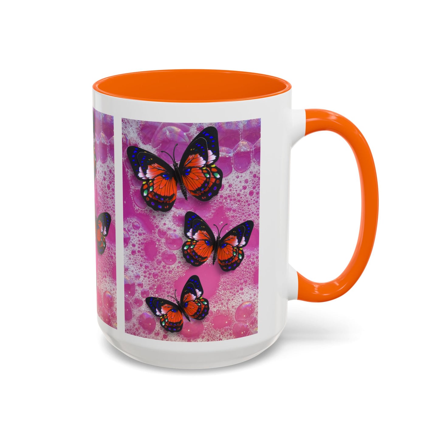 Happiness is a Cool Girl Butterfly Mug with Accent Handle | 2 sizes