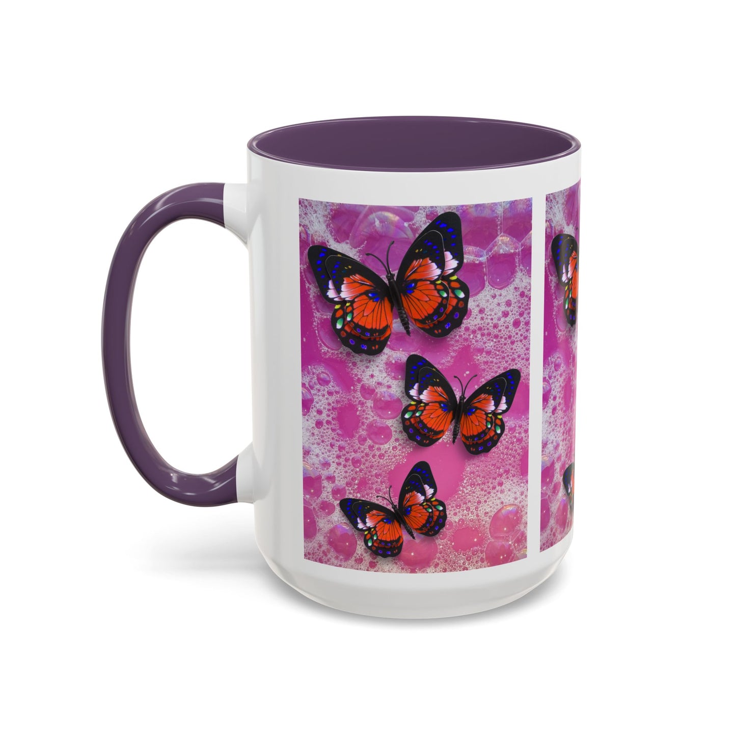 Happiness is a Cool Girl Butterfly Mug with Accent Handle | 2 sizes