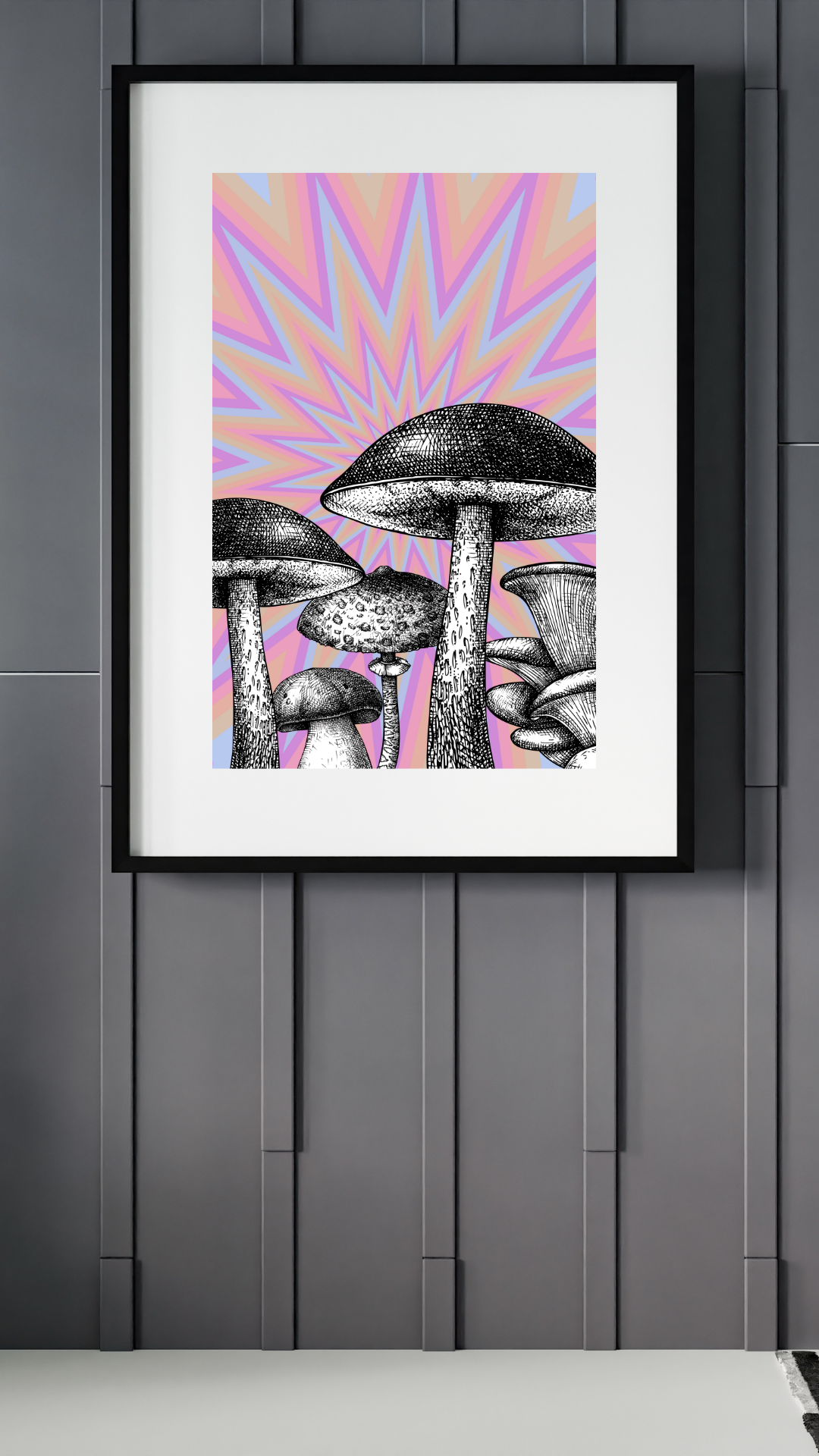 Off the Shrooms | Trippy Hippy Statement Piece | Matte Poster