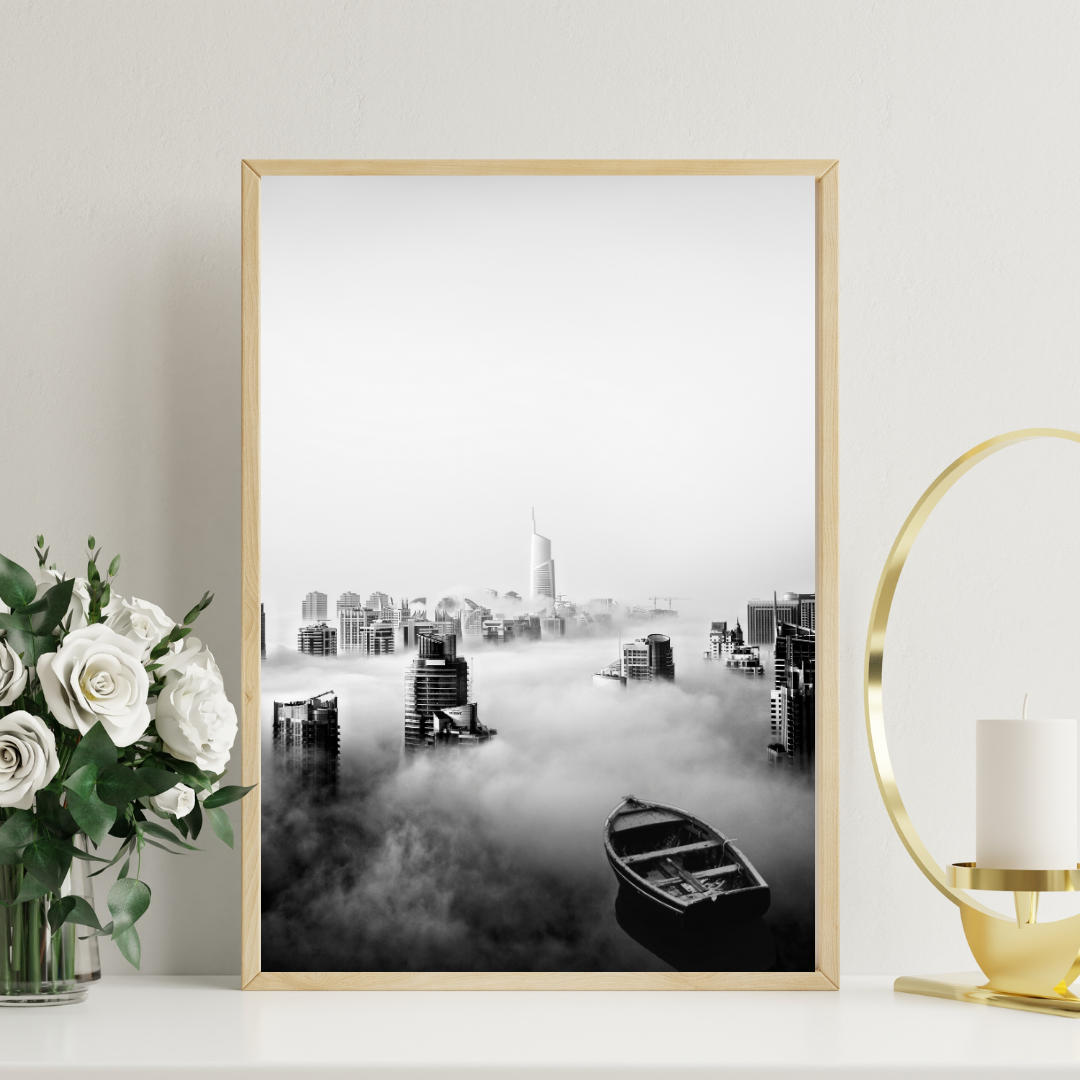Sailing The Sky | Dreamscape and Fantasy Art | Matte Poster ( Frame Not Included)