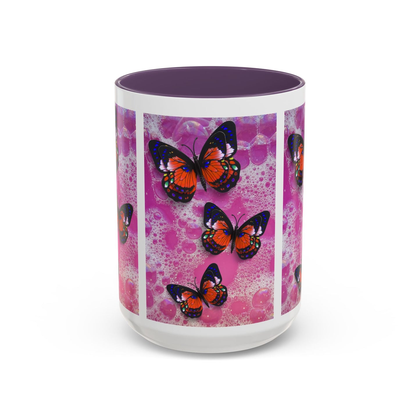 Happiness is a Cool Girl Butterfly Mug with Accent Handle | 2 sizes