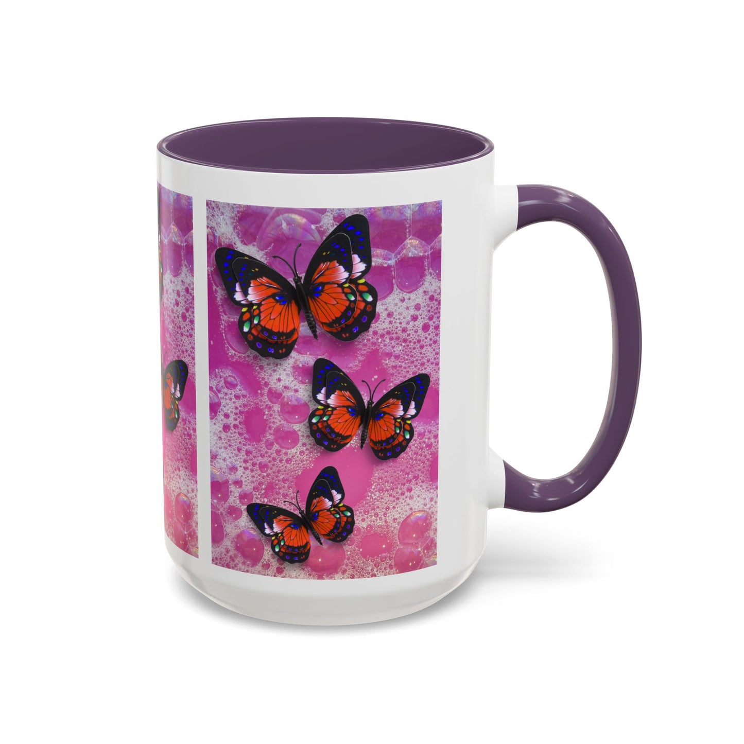 Happiness is a Cool Girl Butterfly Mug with Accent Handle | 2 sizes