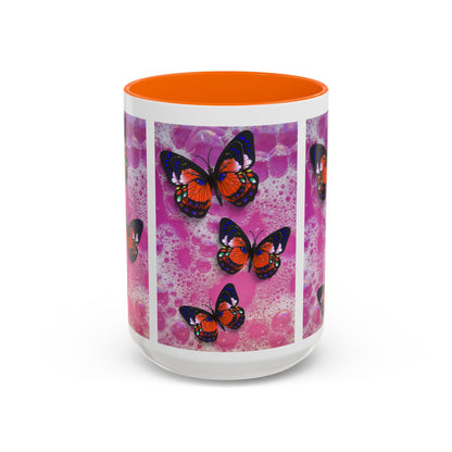 Happiness is a Cool Girl Butterfly Mug with Accent Handle | 2 sizes
