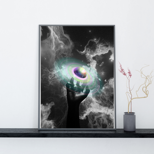 You Hold the Galaxy | Cosmic Universe Art | Matte Poster