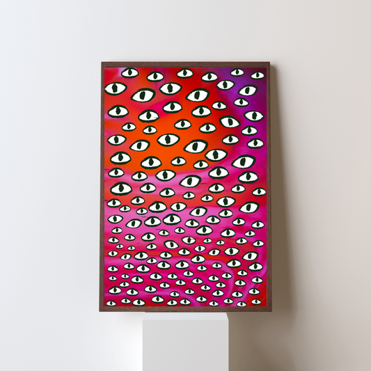 A Thousand Eyes | Surreal & Trippy Eye Art | Matte Poster
