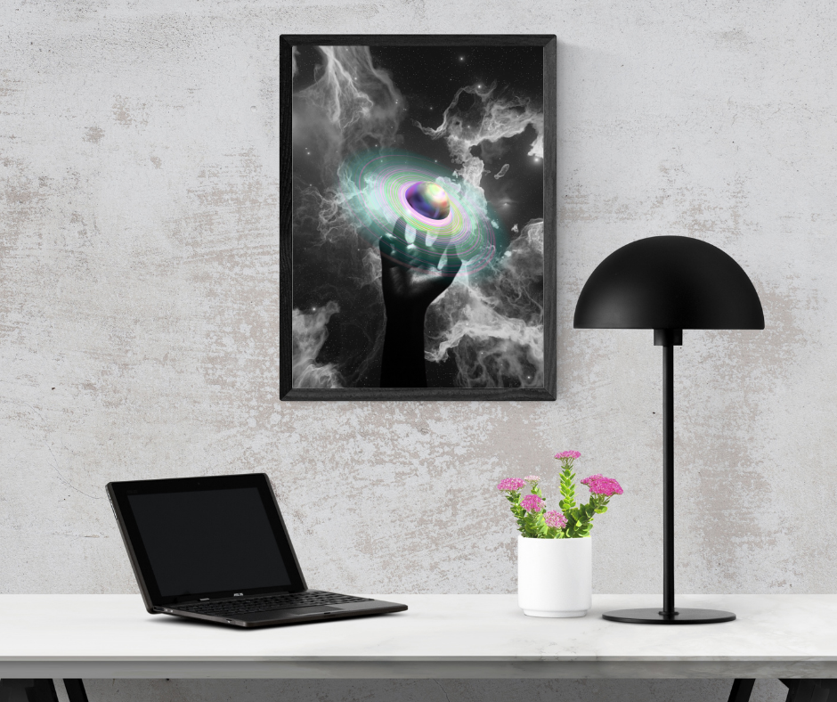 You Hold the Galaxy | Cosmic Universe Art | Matte Poster