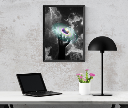 You Hold the Galaxy | Cosmic Universe Art | Matte Poster