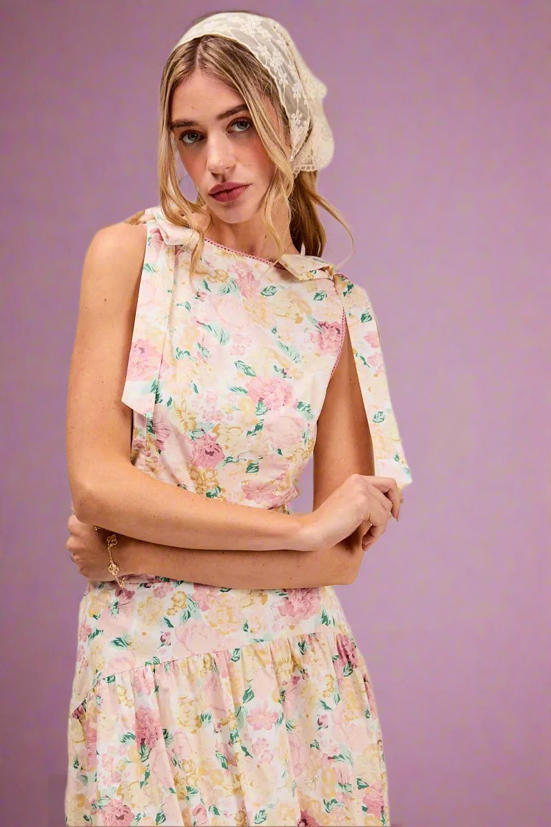 Fall Romance Bow Tie Top  Set