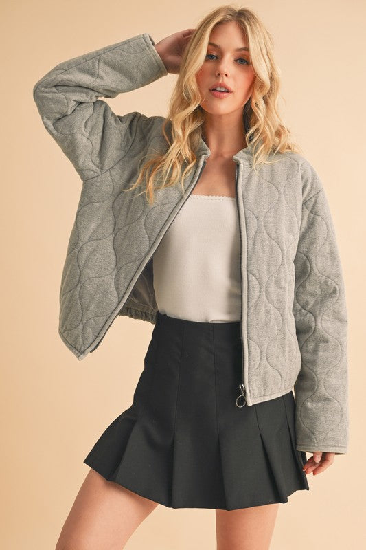 GRAY / S Cabin Nights Quilted Jacket