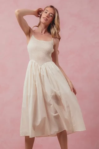 Soft & Sweet Sleeveless Dress With Slit
